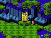 une photo d'Ã©cran de Snake Rattle n Roll sur Nintendo Nes